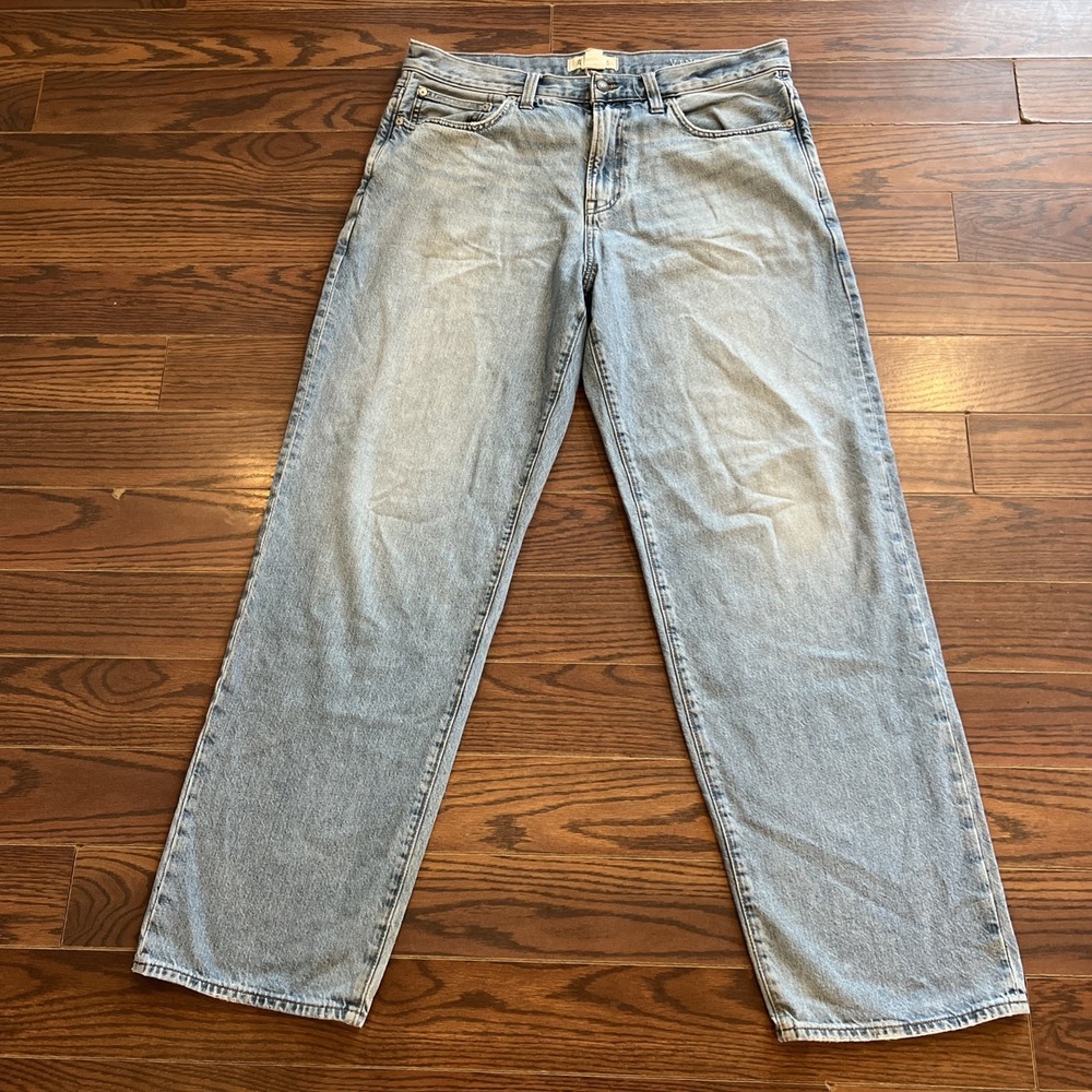 Madewell Men Vintage Baggy Jeans in Crayton Wash Tag Size 34x34 Measure(37 X 32)